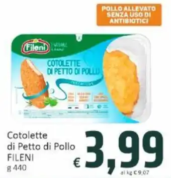 Paghi Poco Cotolette di Petto di Pollo FILENI g 440 offerta