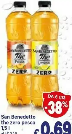 A&O San Benedetto Thè Zero Zucchero Pesca 1500 G(ml) offerta