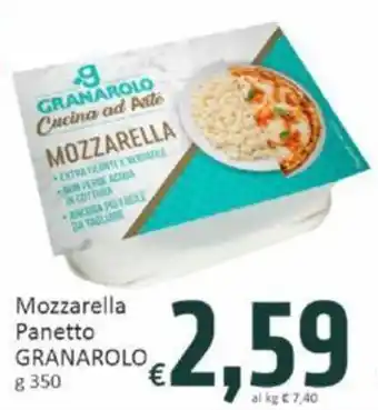 Paghi Poco Mozzarella Panetto GRANAROLO g 350 offerta