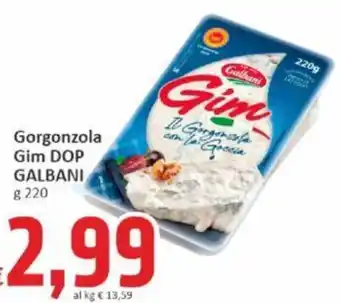 Paghi Poco Gorgonzola Gim DOP GALBANI g 220 offerta