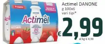 Actimel DANONE VITAMINA D g 100x6 vari tipi