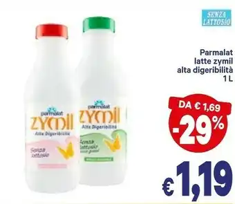 A&O Parmalat Zymil Latte Intero Alta Digeribilità Senza Lattosio UHT 1000 G(ml) offerta