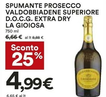 Coop La Gioiosa Valdobbiadene Prosecco Superiore DOCG 750 G(ml) offerta