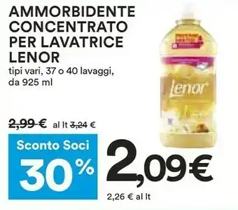 Coop Lenor Ammorbidente Concentrato Per Lavatrice 925 Ml offerta