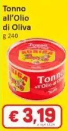 Paghi Poco Tonno all'Olio di Oliva g 240 offerta
