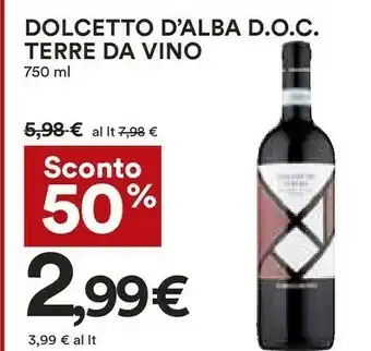 Coop Terre da vino Dolcetto D'alba 750 Ml offerta