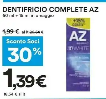 Coop Az Dentifricio Complete offerta
