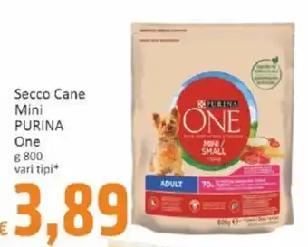 Paghi Poco Secco Cane Mini PURINA One g 800 vari tipi offerta