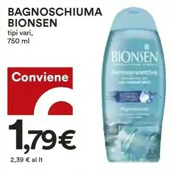 Coop Biosen Bagnoschiuma offerta