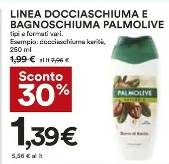 Coop Palmolive Linea Docciaschiuma E Bagnoschiuma/Docciaschiuma Karite offerta