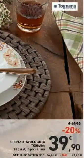 Conad Servizio Tavola Gilda Tognana offerta