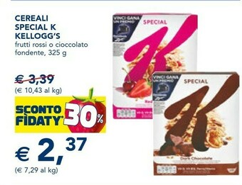 Esselunga Kellogg's - Special K Cioccolato Fondente 325 G(ml) offerta