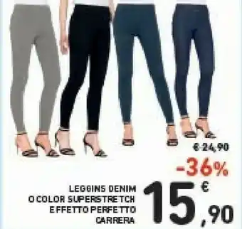 Conad Carrera Leggins Denim/ Color Superstretch Effetto Perfetto offerta