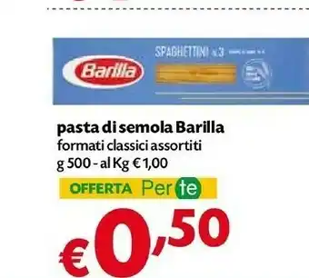 Pam Barilla Pasta offerta