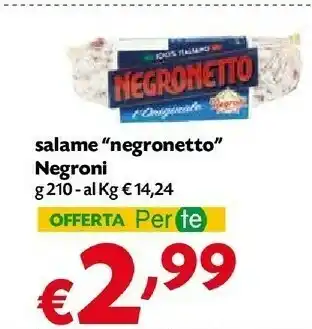 Pam Negroni Salame offerta