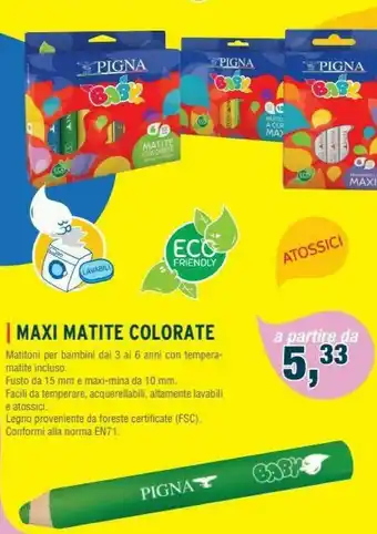 Buffetti Pigna Maxi Matite Colorate offerta