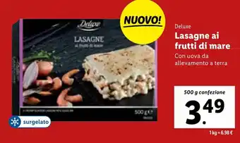Lidl Deluxe Lasagne ai frutti di mare 500 g confezione offerta
