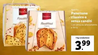 Favorina Panettone classico o senza canditi 1 kg confezione
