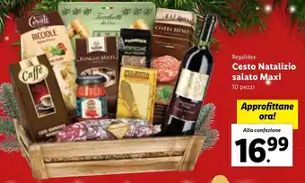 Lidl Regalidea Cesto Natalizio salato Maxi offerta