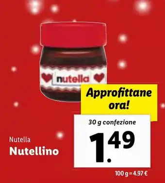 Lidl Nutella Nutellino 30 g confezione offerta