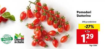 Lidl Pomodori Datterino 250 g confezione offerta