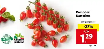 Lidl Pomodori Datterino 250 g confezione offerta