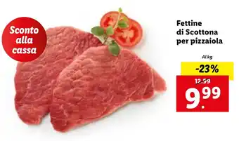 Lidl Fettine di Scottona per pizzaiola offerta