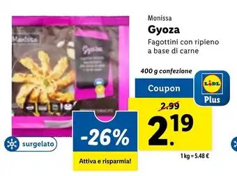Lidl Monissa Gyoza 400 g confezione offerta