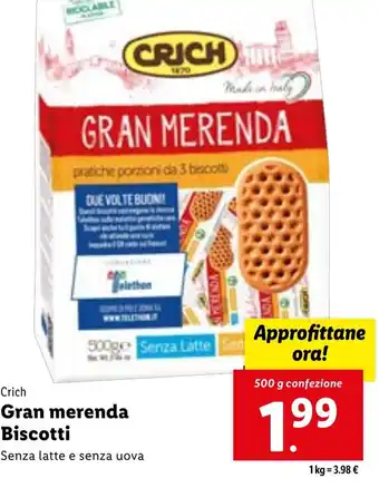 Crich Gran merenda Biscotti 500 g confezione