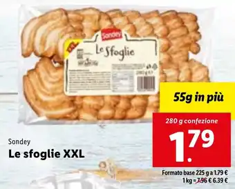 Lidl Sondey Le sfoglie XXL 280 g confezione offerta