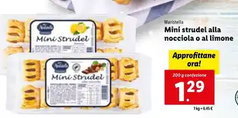 Maristella Mini strudel alla nocciola o al limone 200 g confezione