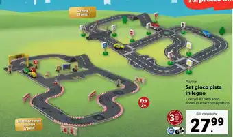 Lidl Playtive Set gioco pista in legno offerta