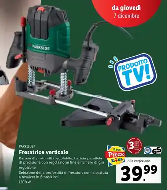 Lidl PARKSIDE Fresatrice verticale offerta