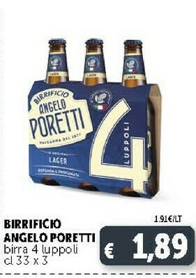 Angelo Poretti Birra 4 Luppoli