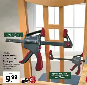 Lidl PARKSIDE Set morsetti a una mano, 2 o 4 pezzi offerta