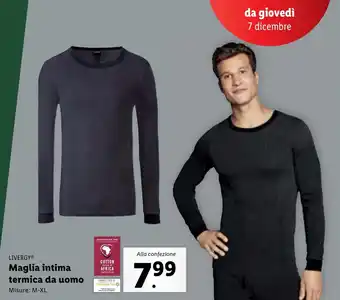 Lidl LIVERGY Maglia intima termica da uomo M-XL offerta