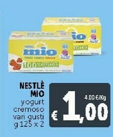 Deco Supermercati Nestlè Mio Yogurt Cremoso offerta