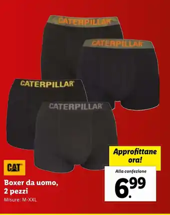 Lidl CAT Boxer da uomo, 2 pezzi offerta