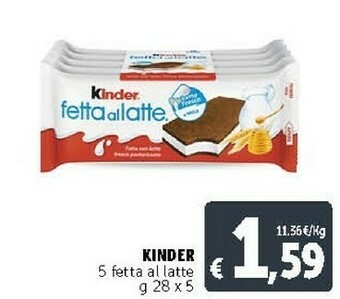 Deco Supermercati Ferrero Kinder Fetta Al Latte offerta