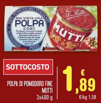 POLPA DI POMODORO FINE MUTTI 3x400 g