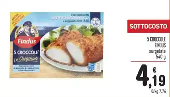Spazio Conad 5 CROCCOLE FINDUS surgelate 540 g offerta