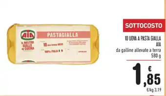 10 UOVA A PASTA GIALLA AIA 580 g