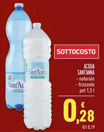 Spazio Conad ACQUA SANT'ANNA - naturale - frizzante pet 1,5 l offerta