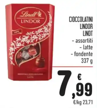 Spazio Conad CIOCCOLATINI LINDOR LINDT 337 g offerta