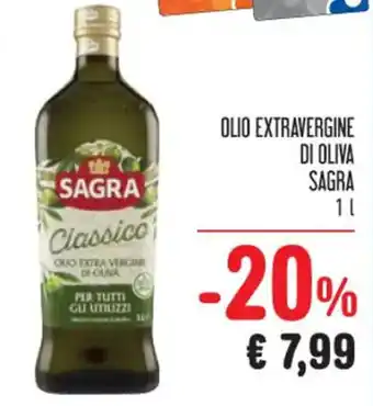 OLIO EXTRAVERGINE DI OLIVA SAGRA 1 l