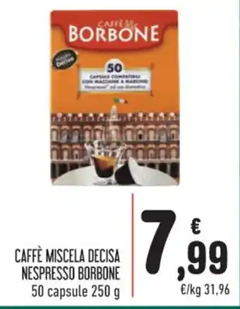 Spazio Conad CAFFÈ MISCELA DECISA NESPRESSO BORBONE 50 capsule 250 g offerta
