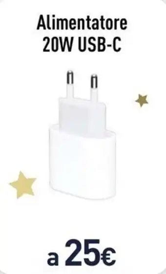 Unieuro Alimentatore 20W USB-C offerta