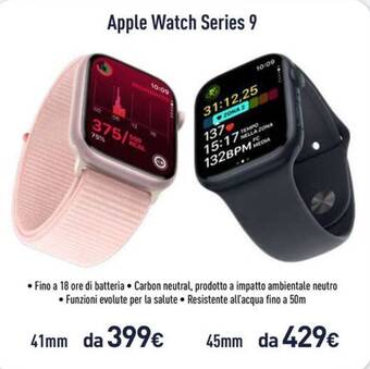 Unieuro Apple Watch Series 9 41mm offerta