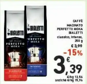 Conad Bialetti Caffe Macinato Perfetto Moka Classico offerta