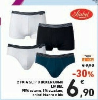 Conad Liabel 2 Paia Slip O Boxer Uomo offerta
